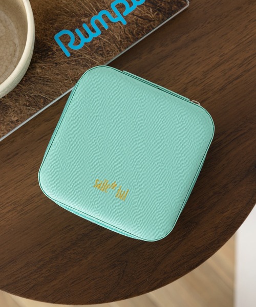 salle de bal（サルデバル）の「ジュエリーボックス アクセサリーケース コンパクトケース 携帯用アクセサリーケース MEI ACCESSORY CASE（収納グッズ・レディース・ブルー/ブラック・FREE）」の10枚目の写真