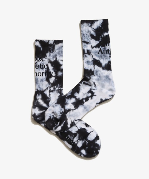 atmos（アトモス）の「atmos TIE DYE AAA SOCKS / アトモス タイダイ トリプルエー ソックス（ソックス/靴下・メンズ・グレー/ネイビー/ブラック・26-28cm）」の2枚目の写真