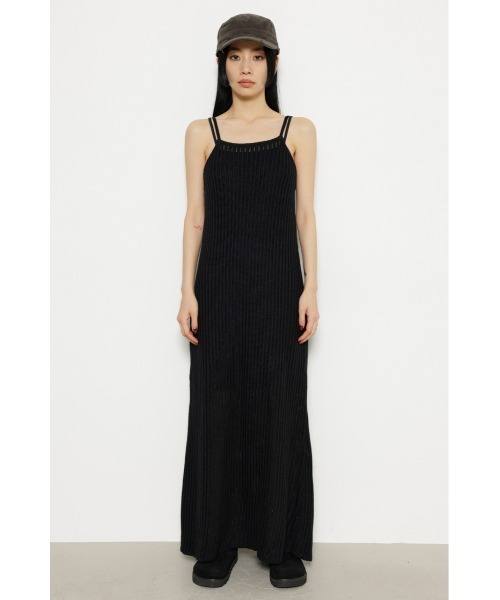 LAGUA GEM（ラグアジェム）の「LOW GAUGE KNIT キャミワンピース（ワンピース・レディース・オフホワイト/グレー/ブラック・FREE）」の10枚目の写真