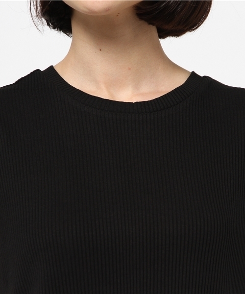 mystic（ミスティック）の「テレコ袖フリルティーシャツ（Tシャツ/カットソー・レディース・オフホワイト/グレー/ミント/ブラック・ﾌﾘ-）」の8枚目の写真