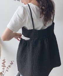 AS KNOW AS plus | 〇脇開きぽこぽこビスチェとTシャツ セット(Tシャツ/カットソー)