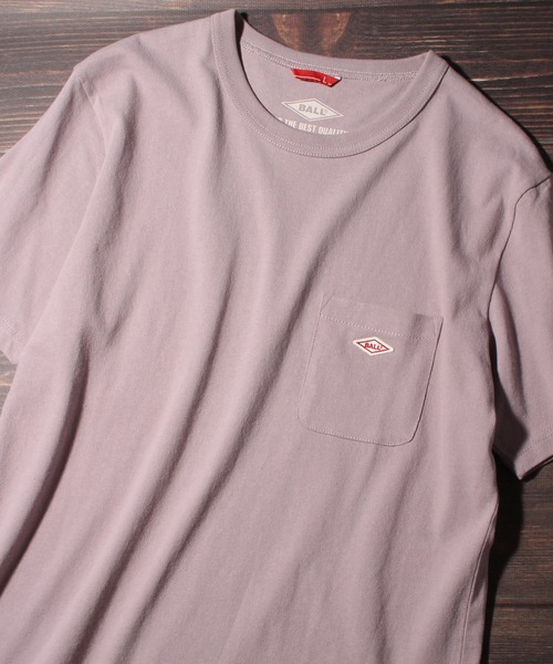 BALL(ボール)の「【BALL/ボール】ヘビーウェイト コットン ショートスリーブ ポケット付き ワンポイントTシャツ(Tシャツ/カットソー・メンズ・ライトグリーン/カーキオリーブ/ライトパープル/杢グレー/ダークブルー/グレイッシュベージュ/ダークネイビー/オフホワイト/ブラック/チャコールグレー/ダークグリーン系/レンガ・M/L/LL)」の11枚目の写真