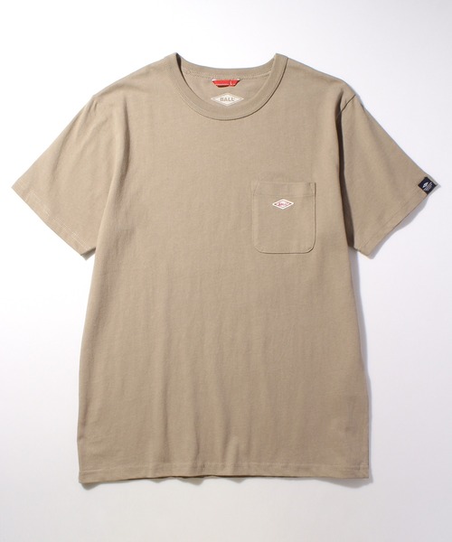 BALL(ボール)の「【BALL/ボール】ヘビーウェイト コットン ショートスリーブ ポケット付き ワンポイントTシャツ(Tシャツ/カットソー・メンズ・ライトグリーン/カーキオリーブ/ライトパープル/杢グレー/ダークブルー/グレイッシュベージュ/ダークネイビー/オフホワイト/ブラック/チャコールグレー/ダークグリーン系/レンガ・M/L/LL)」の21枚目の写真
