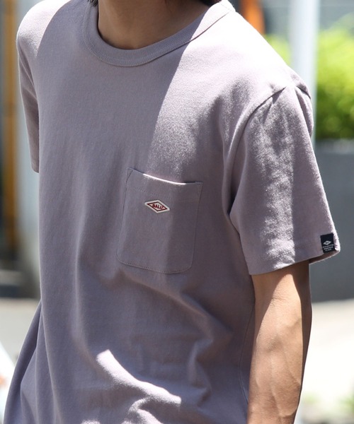 BALL(ボール)の「【BALL/ボール】ヘビーウェイト コットン ショートスリーブ ポケット付き ワンポイントTシャツ(Tシャツ/カットソー・メンズ・ライトグリーン/カーキオリーブ/ライトパープル/杢グレー/ダークブルー/グレイッシュベージュ/ダークネイビー/オフホワイト/ブラック/チャコールグレー/ダークグリーン系/レンガ・M/L/LL)」の20枚目の写真