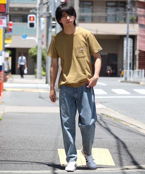 BALL(ボール)の「【BALL/ボール】ヘビーウェイト コットン ショートスリーブ ポケット付き ワンポイントTシャツ(Tシャツ/カットソー・メンズ・ライトグリーン/カーキオリーブ/ライトパープル/杢グレー/ダークブルー/グレイッシュベージュ/ダークネイビー/オフホワイト/ブラック/チャコールグレー/ダークグリーン系/レンガ・M/L/LL)」の19枚目の写真