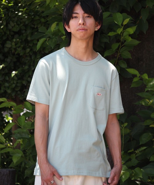 BALL(ボール)の「【BALL/ボール】ヘビーウェイト コットン ショートスリーブ ポケット付き ワンポイントTシャツ(Tシャツ/カットソー・メンズ・ライトグリーン/カーキオリーブ/ライトパープル/杢グレー/ダークブルー/グレイッシュベージュ/ダークネイビー/オフホワイト/ブラック/チャコールグレー/ダークグリーン系/レンガ・M/L/LL)」の14枚目の写真