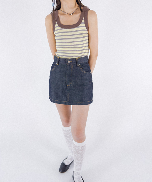 Charles Chaton(シャルルシャトン)の「Robert P.Miller prib SN tank(タンクトップ・レディース・ブルー/ネイビー・FREE)」の2枚目の写真