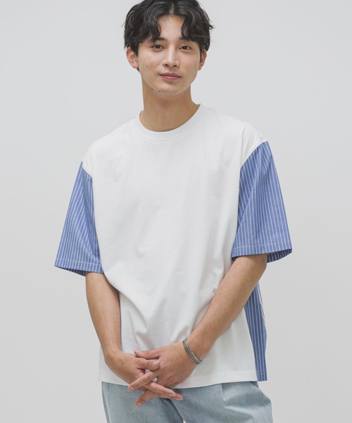 Kolor 24ss ナイロンドッキング 半袖カットソー Tシャツ Kolor 24ss ナイロンドッキング 半袖カットソー Tシャツ kolor