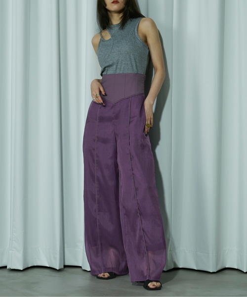 Ezick（エジック）の「Garter design アシメタンクトップ（タンクトップ・レディース・グレー/ブラック/ホワイト・FREE）」の14枚目の写真