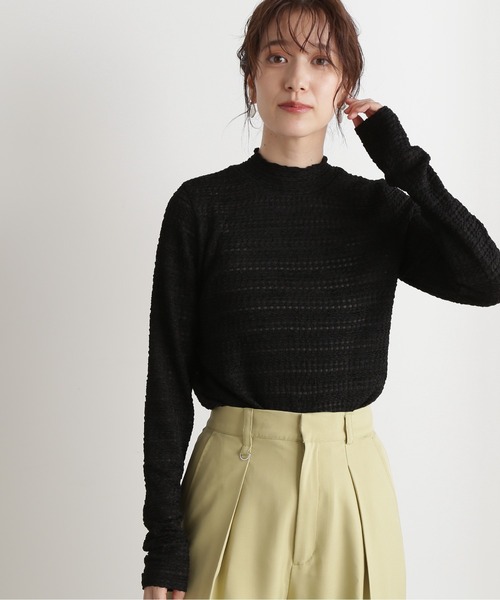 N.（N. Natural Beauty Basic）（エヌエヌナチュラルビューティーベーシック）の「◆ポコポコインナーカットソー（Tシャツ/カットソー・レディース・オフホワイト/ブラック/ピンク・MEDIUM）」の13枚目の写真