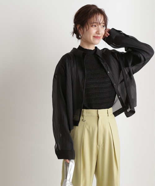 N.（N. Natural Beauty Basic）（エヌエヌナチュラルビューティーベーシック）の「◆ポコポコインナーカットソー（Tシャツ/カットソー・レディース・オフホワイト/ブラック/ピンク・MEDIUM）」の15枚目の写真