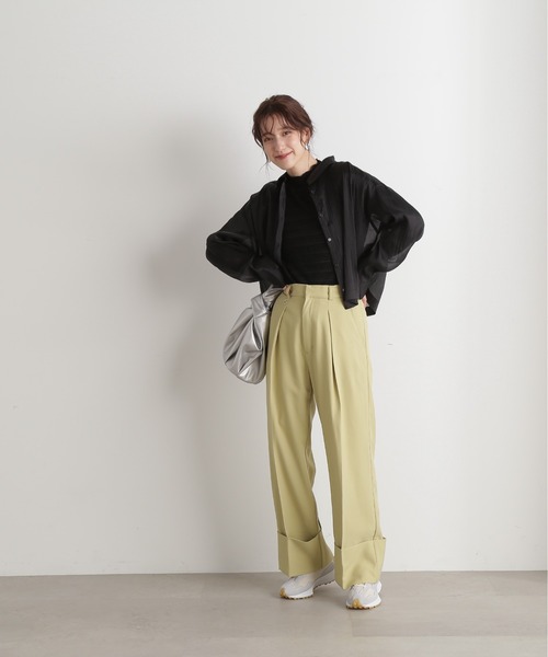 N.（N. Natural Beauty Basic）（エヌエヌナチュラルビューティーベーシック）の「◆ポコポコインナーカットソー（Tシャツ/カットソー・レディース・オフホワイト/ブラック/ピンク・MEDIUM）」の16枚目の写真