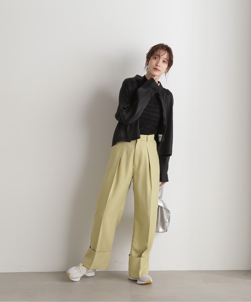 N.（N. Natural Beauty Basic）（エヌエヌナチュラルビューティーベーシック）の「◆ポコポコインナーカットソー（Tシャツ/カットソー・レディース・オフホワイト/ブラック/ピンク・MEDIUM）」の18枚目の写真