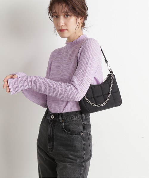 N.（N. Natural Beauty Basic）（エヌエヌナチュラルビューティーベーシック）の「◆ポコポコインナーカットソー（Tシャツ/カットソー・レディース・オフホワイト/ブラック/ピンク・MEDIUM）」の20枚目の写真