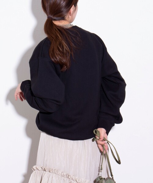 GLOSTER（グロスター）の「【限定展開】【GLOSTER/グロスター】ベーシック  クルーネックスウェット プルオーバー 裏パイル（スウェット・メンズ・サックスブルー/ブラック/アッシュグレー/グレー・S/M/L）」の13枚目の写真