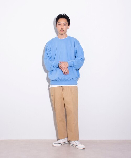 GLOSTER（グロスター）の「【限定展開】【GLOSTER/グロスター】ベーシック  クルーネックスウェット プルオーバー 裏パイル（スウェット・メンズ・サックスブルー/ブラック/アッシュグレー/グレー・S/M/L）」の19枚目の写真