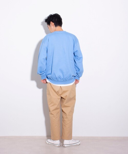 GLOSTER（グロスター）の「【限定展開】【GLOSTER/グロスター】ベーシック  クルーネックスウェット プルオーバー 裏パイル（スウェット・メンズ・サックスブルー/ブラック/アッシュグレー/グレー・S/M/L）」の21枚目の写真