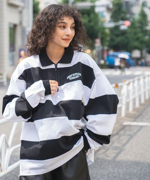 WEGO(ウィゴー)の「WEGO/ヘビーウエイトハーフジップワンポイントロンT(Tシャツ/カットソー・メンズ・グレー/ブラック/ホワイト系その他5/グリーン系その他5・MEDIUM/LARGE)」の2枚目の写真