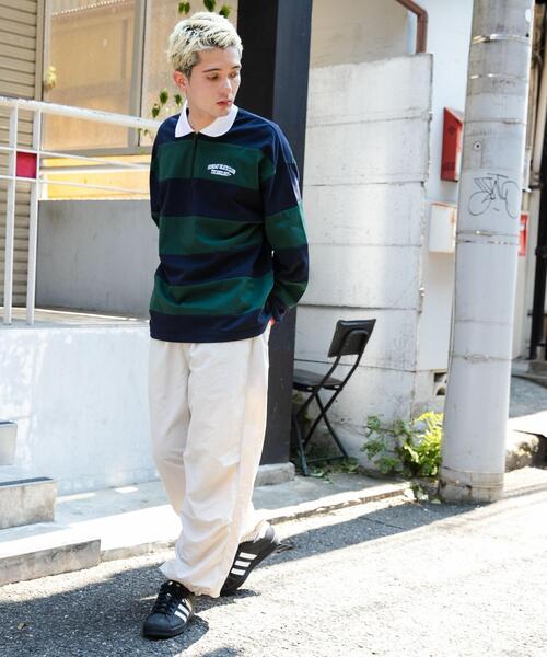 WEGO(ウィゴー)の「WEGO/ヘビーウエイトハーフジップワンポイントロンT(Tシャツ/カットソー・メンズ・グレー/ブラック/ホワイト系その他5/グリーン系その他5・MEDIUM/LARGE)」の7枚目の写真