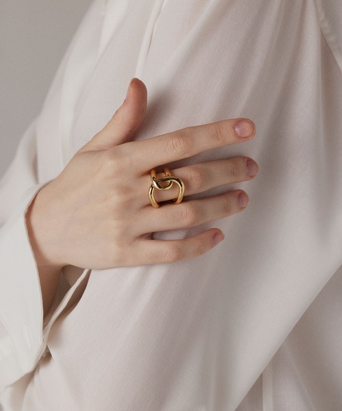 CENE（セネ）の「【CENE】セネ/ビッククロスリング（リング・レディース・ゴールド/シルバー・#11/#13/#9/#15/#7）」の4枚目の写真