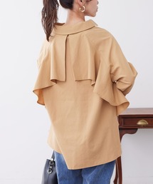 Chez toi | 7分袖BACKフリルスキッパーシャツ(シャツ/ブラウス)