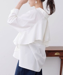 Chez toi | 7分袖BACKフリルスキッパーシャツ(シャツ/ブラウス)