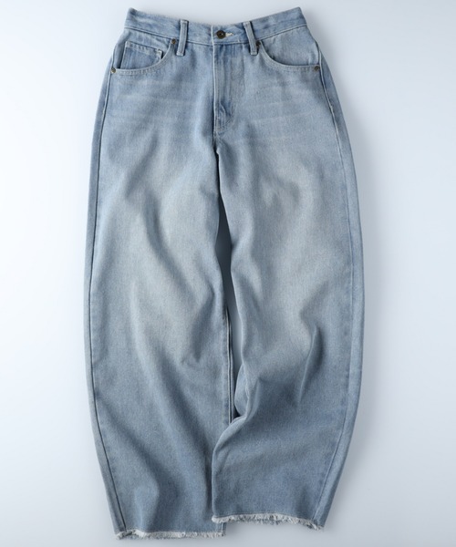 BACK NUMBER（バックナンバー）の「【BACK NUMBER】コクーンワイドデニムパンツ（デニムパンツ・レディース・ノンウォッシュ/ライトインディゴブルー・S/M/L）」の12枚目の写真