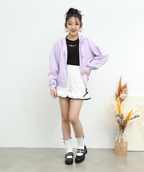 ファミリア 黒ブラック 裾フリル キュロット ショートパンツ 90 ショートパンツ | ファミリア公式サイト