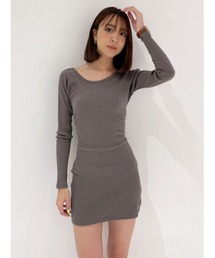 GYDA | レオパードバックリボンテレコミニワンピース(ワンピース)