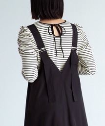 cepo | バックリボン袖ギャザーロンＴｅｅ(Tシャツ/カットソー)