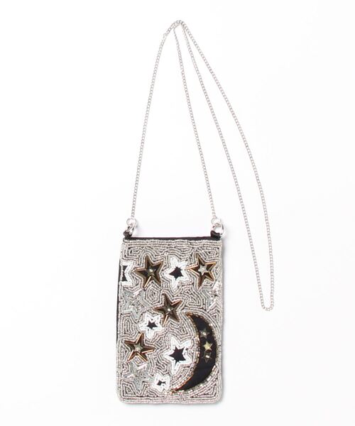 チャイハネ（チャイハネ）の「【チャイハネ】夜空なミニポーチショルダー（ショルダーバッグ・レディース・ゴールド/ブルー/シルバー・FREE）」の2枚目の写真