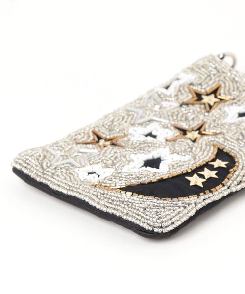 チャイハネ（チャイハネ）の「【チャイハネ】夜空なミニポーチショルダー（ショルダーバッグ・レディース・ゴールド/ブルー/シルバー・FREE）」の5枚目の写真