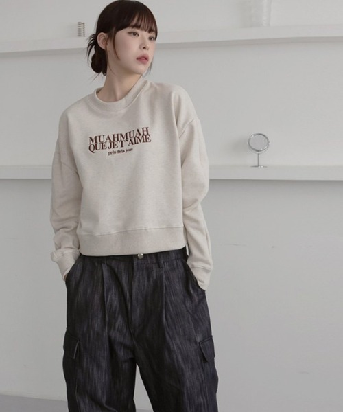 セール】A'GEM/9 × .kom『muah muah/ムーアムーア』STITCH CROP
