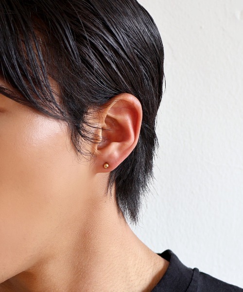 4INT.(フォイント)の「メタルボール スタッドピアス 3セット / サージカルステンレス316L (金属アレルギー対応)(ピアス(両耳用)・メンズ・シルバー/ブラック/ゴールド/ブラック系その他/シルバー系その他/ゴールド系その他・FREE)」の9枚目の写真