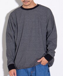 【GLOSTER/グロスター】ドロストリンガーボーダーロンT 長袖Tシャツ