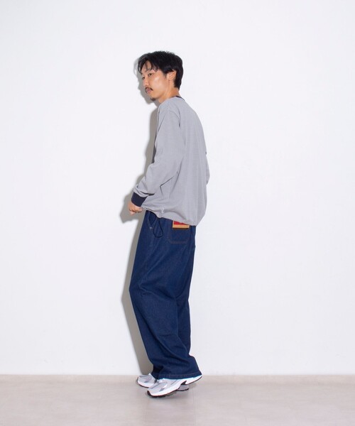 GLOSTER(グロスター)の「【GLOSTER/グロスター】ドロストリンガーボーダーロンT 長袖Tシャツ(Tシャツ/カットソー・メンズ・ブルー/ホワイト/ブラック・S/M/L)」の12枚目の写真