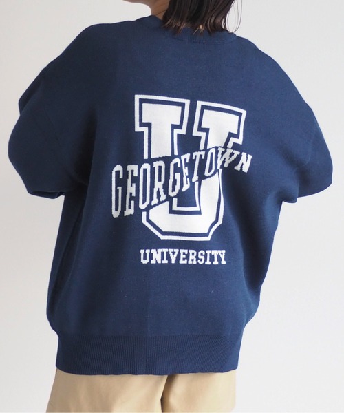 【セール】【DISCUS×UNIV.GEORGE TOWN】カレッジニット WEB限定(ニット/セーター)|DISCUS ATHLETIC(ディスカス アスレチック)
