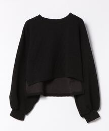 カットジャガードキルトショートプルオーバー
