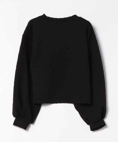 STYLEBLOCK(スタイルブロック)の「カットジャガードキルトショートプルオーバー(Tシャツ/カットソー・レディース・チャコールグレー/ブラック/アイボリー・M)」の4枚目の写真