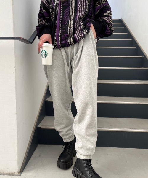 nemne store(ネンネストア)の「【低身長サイズあり】裏起毛スウェットパンツ(スウェットパンツ・レディース・クリーム/杢グレー・SMALL/MEDIUM)」の2枚目の写真