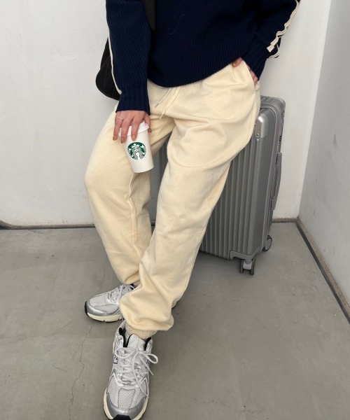 nemne store(ネンネストア)の「【低身長サイズあり】裏起毛スウェットパンツ(スウェットパンツ・レディース・クリーム/杢グレー・SMALL/MEDIUM)」の9枚目の写真