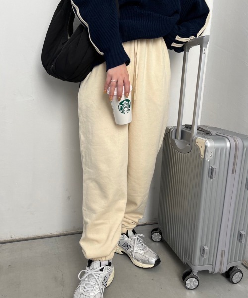 nemne store(ネンネストア)の「【低身長サイズあり】裏起毛スウェットパンツ(スウェットパンツ・レディース・クリーム/杢グレー・SMALL/MEDIUM)」の7枚目の写真