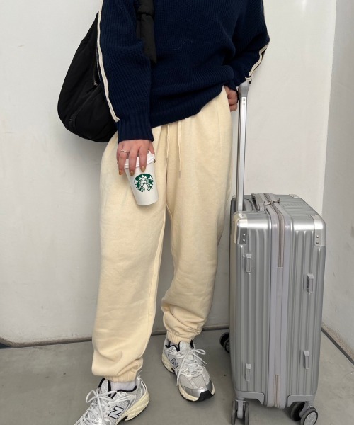 nemne store(ネンネストア)の「【低身長サイズあり】裏起毛スウェットパンツ(スウェットパンツ・レディース・クリーム/杢グレー・SMALL/MEDIUM)」の6枚目の写真