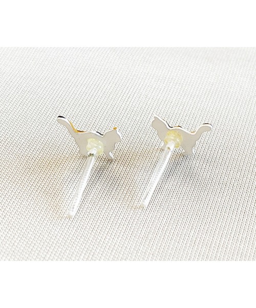 GGD SELECT（ジージーディー　セレクト）の「ミニ猫エポ塗装ピアス[ナツコ・グレース]（ピアス（両耳用）・レディース・ブラック/ブラウン/アイボリー・FREE）」の6枚目の写真
