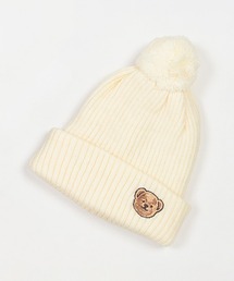 くま刺しゅうニットキャップ