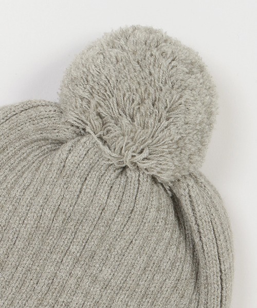 petit main（プティマイン）の「くま刺しゅうニットキャップ（キャップ・キッズ・グレー/ブラック/アイボリー・54cm/52cm/50cm）」の6枚目の写真