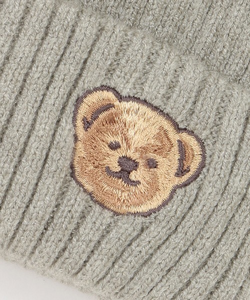 petit main（プティマイン）の「くま刺しゅうニットキャップ（キャップ・キッズ・グレー/ブラック/アイボリー・54cm/52cm/50cm）」の7枚目の写真