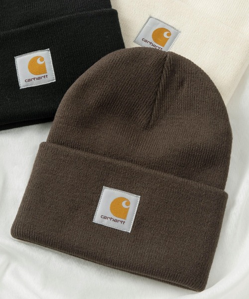 Carhartt WIP(カーハートダブリューアイピー)の「【Carhartt/カーハート】アクリル ワッチキャップ/WIP ACRYLIC WATCH HAT /ニット帽(ニットキャップ/ビーニー・メンズ・ライトブラウン/アイボリー/ブラック/ダークオリーブ・FREE)」の4枚目の写真
