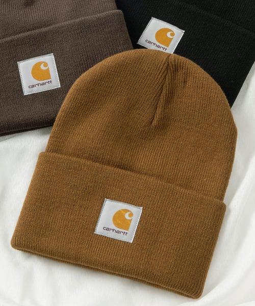 Carhartt WIP(カーハートダブリューアイピー)の「【Carhartt/カーハート】アクリル ワッチキャップ/WIP ACRYLIC WATCH HAT /ニット帽(ニットキャップ/ビーニー・メンズ・ライトブラウン/アイボリー/ブラック/ダークオリーブ・FREE)」の3枚目の写真