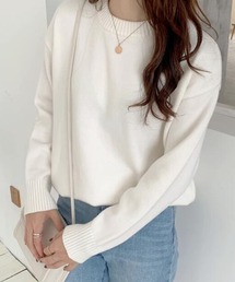 クルーネックニット